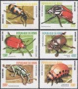 Benin 2000 Beetles/ Bugs/ Weevil/ Insects/ Nature/ Wildlife 6v set (s4627)