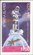 Bernera (GB, Local) 1998 John Glenn/ Space Flight/ Astronaut imperf m/s with gold o/p (b4630)