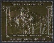 Bernera (L) HM Queen Mother / Carriage / Wedding / Royalty / GOLD s / a 1v (n34974)