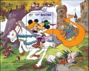 Bhutan 1985 Brothers Grimm/ Disney/ Rapunzel/ Mickey/ Cartoons/ Castle/ Animation 1v m/s (ad1122)