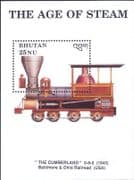 Bhutan 1990 Trains/Age of Steam/Locomotives/Rail/Engines/Transport 1v m/s s1780yBhutan 1990 "Age