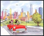 Bhutan 1991 Disney/ Mickey/ Buildings/ Sears Tower/ Car/ Wonders/ Cartoons 1v m/s (d00121)