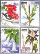 Bhutan 2002 Medicinal Plants/ Flowers/ Nature/ Health/ Welfare 4v set (s3509)