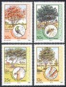 Bophuthatswana 1985 Trees / Plants / Bees / Insects / Bird / Nature 4v set (n18659)
