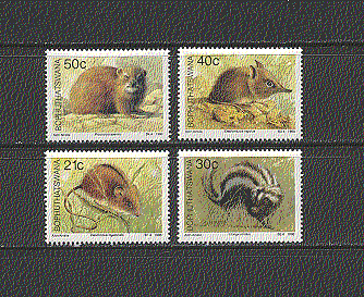 Bophuthatswana 1990 Rodents / Wildlife 4v set (n18721)