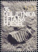 Bosnia 2004 Apollo 11 Moon Landing 35th Anniversary/ Footprint/ Man on Moon/ Space 1v (b137g)