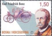 Bosnia 2004 Karl Benz 160th Anniversary/ Cars/ Transport/ Motors/ People 1v (b137p)