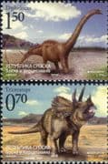 Bosnia 2009 Dinosaurs/ Reptiles/ Nature/ Prehistoric Animals/ Wildlife 2v set (bhs1026)