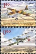 Bosnia & Herzegovina 2012 Historic Planes/ Aircraft/ Aviation/ Transport 2v set (bhs1012)