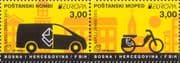 Bosnia & Herzegovina 2013 Europa/ Postal Transport/ Post Van/ Moped/ Motorcycle 2v set pr (s6190q)