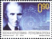 Bosnia Herzegovina 2013 Nikolai Tesla/ Turbine/ Energy/ Industy/ People/ Science 1v (bhs1016)