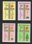Botswana 1972 Christmas / Star / Tree / Candle 4v set n19886