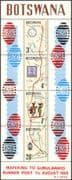 Botswana 1972 Mafeking Runner Post/ Maps/ Stamp-on-Stamp/ S-on-S/ Postal History 4v m/s (b4883)