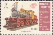 Brazil 1968 Sao Paulo Railway 100th/ Steam Engine/ Locomotive/ Trains/ Rail/ Transport 1v (n24164)