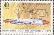 Brazil 1971 Santos Dumont /Embraer Xavante/ Planes/ Aircraft/ Aviation/ Transport 1v (s2303a)