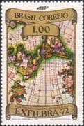 Brazil 1972 "EXFILBRA '72" Stamp Exhibition/ Maps/ History/ StampEx 1v (n46469)