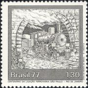 Brazil 1977 Rio - Sao Paulo Railway 100th/ Steam Engine/ Trains/ Rail/ Transport 1v (n46310)