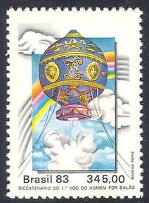 Brazil 1983 Montgolfier  /  Hot Air Balloons  /  Aircraft  /  Aviation  /  Flight 1v (n29472)