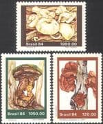 Brazil 1984 Fungi/ Nature/ Plants/ Mushrooms 3v set (b2187)