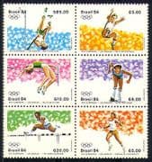 Brazil 1984 Sports / Olympics / Athletics 6v blk (n29445)