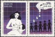 Brazil 1985 Children/ Health/ Welfare/ UNICEF/ Chart/ Graph/ Breast Feeding 2v set pr (n24726)