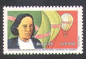 Brazil 1985 Gusmao  /  Inventor  /  Hot Air Balloons  /  Flight  /  Aviation  /  Flight 1v (n38127)