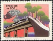 Brazil 1985 Trains/ Rail/ Ships/ Transport/ Trees/ Coal/ Commerce/ Industry/ Mining 1v (n25135)