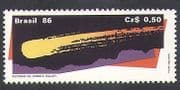 Brazil 1986 Halley's Comet / Space / Astronomy / Science / Scientists 1v (n38125)