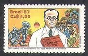 Brazil 1987 Almeida / Writer / Writing / Literature / Books / Cactus / Fruit 1v (n38139)