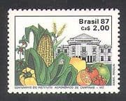 Brazil 1987 Crops/Farming/Plants/Wheat/Nature/Architecture 1v n38124