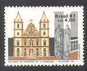 Brazil 1987 Monastery / Church / Ceramics / Religion / Buildings / Architecture 1v n38122