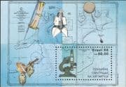 Brazil 1988 Antarctic/ Balloon/ Rocket/ Weather/ Fossil/ Maps/ Science/ Microscope 1v m/s (n23000)