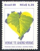 Brazil 1989 Plants / Nature / Environment / Heart 1v (n29482)