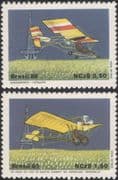 Brazil 1989 Santos Dumont/ Planes/ Aircraft/ Aviation/ Transport 2v set (s2303b)