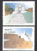 Brazil 1992 Forts / Fortress / Military / Buildings / Architecture 2v set (n38114)