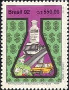 Brazil 1992 Trains/ Rail /Car/ Medical/ Commerce/ Money/ Transport/ Business 1v (n25868)