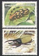 Brazil 1993 Beetles / Insects / Nature / Conservation / Environment 2v set (n34335)