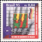 Brazil 1995 Wilhelm Rontgen/ X-ray/ Medical/ Health/ Hand/ Skeleton/ Bones 1v (n46382)