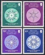 British Antarctic Territory 1986 Snow Crystals/ Ice/ Glaciology 4v set (n39857)