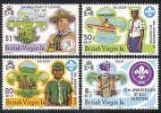 British Virgin Islands (BVI) 1982 Baden Powell / Scouts / Scouting / Canoe 4v (n39977)