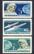 Bulgaria 1962 Team Space Flight / Vostok / Astronauts / Transport 3v set (n37278)