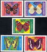 Bulgaria 1984 Butterflies/ Insects/ Nature/ Conservation/ Environment 5v set (b1771)
