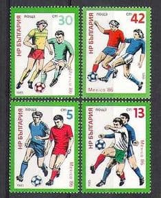 Bulgaria 1985 WC Football  /  Sports  /  Soccer 4v set (n26334)