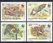 Bulgaria 1989 WWF / Bats / Animals / Nature / Wildlife / Conservation 4v set (b4469)