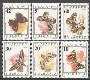 Bulgaria 1990 Butterflies  /  Insects  /  Nature 6v (b4342)