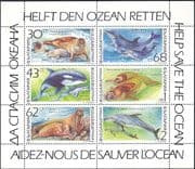 Bulgaria 1991 Marine/ Whales/ Seals/ Dolphins/ Porpoise/ Nature/ Wildlife 6v sht (s2618)