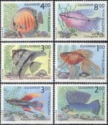 Bulgaria 1993 Tropical Fish/ Pets/ Discus/ Goldfish/ Nature/ Wildlife 6v set (b5733)