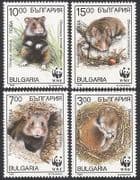 Bulgaria 1994 WWF / Hamster / Rodents / Animals / Nature / Wildlife / Pets 4v set (s471)