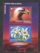 Bulgaria 1995 Eagle / Birds / Flower / Raptor 2v m / s (n22982)