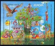 Bulgaria 2010 Europa / Animation / Birds / Books m / s (n30848)
